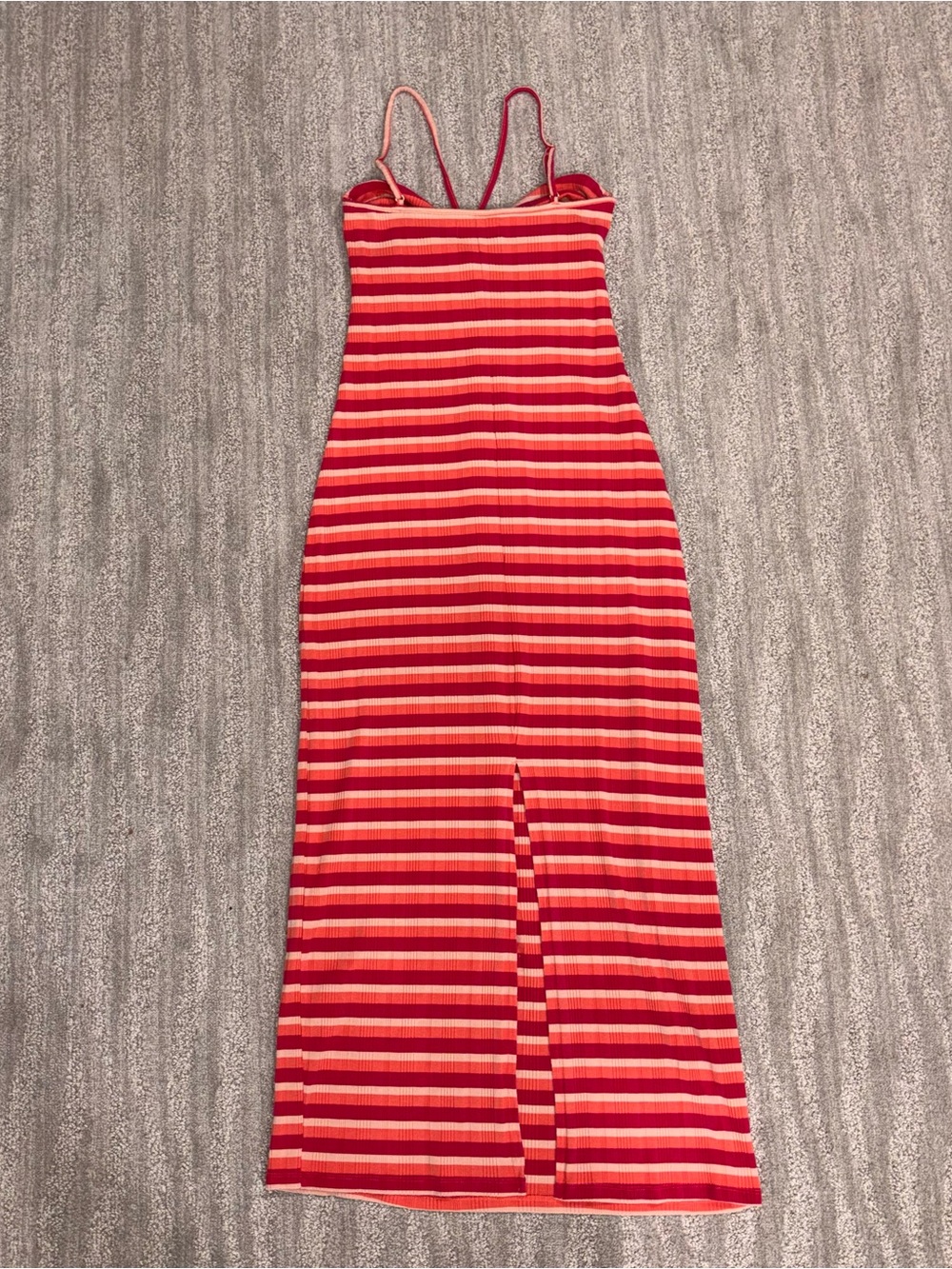 L*Space Ellery Midi Dress Striped Keyhole Boho Stretch Women’s Size M - Picture 3 of 8